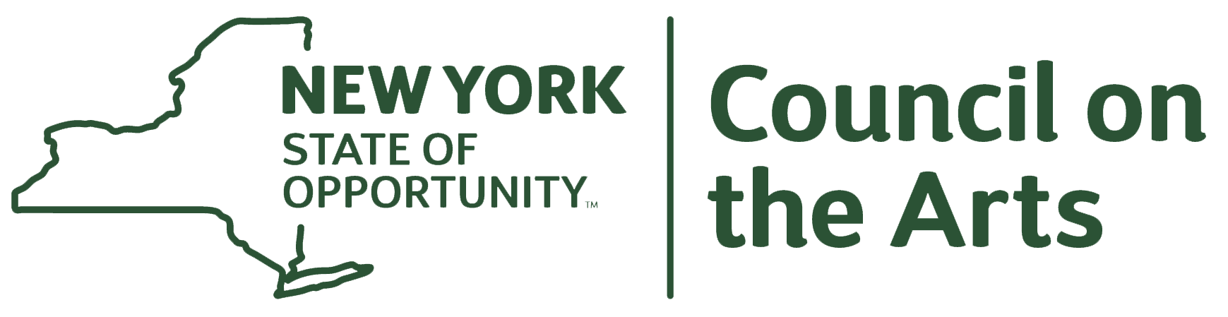 logo in dark green for New York State Council on the Arts.